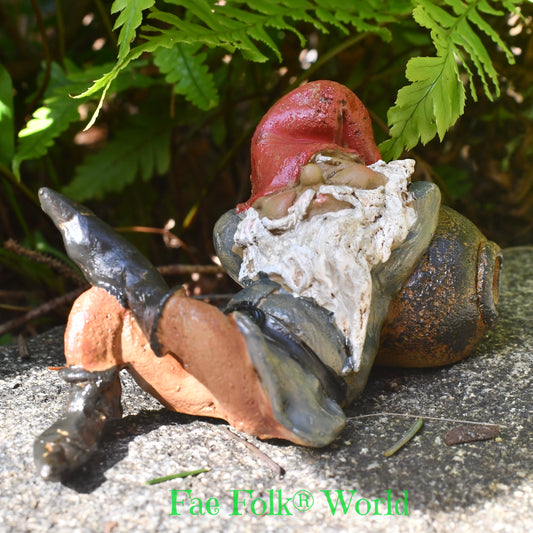Mini Garden Gnome Napping