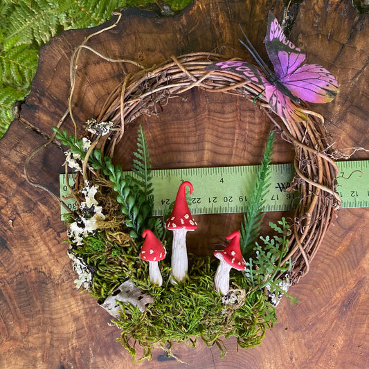 Handcrafted Fairycore Mushroom Wreath