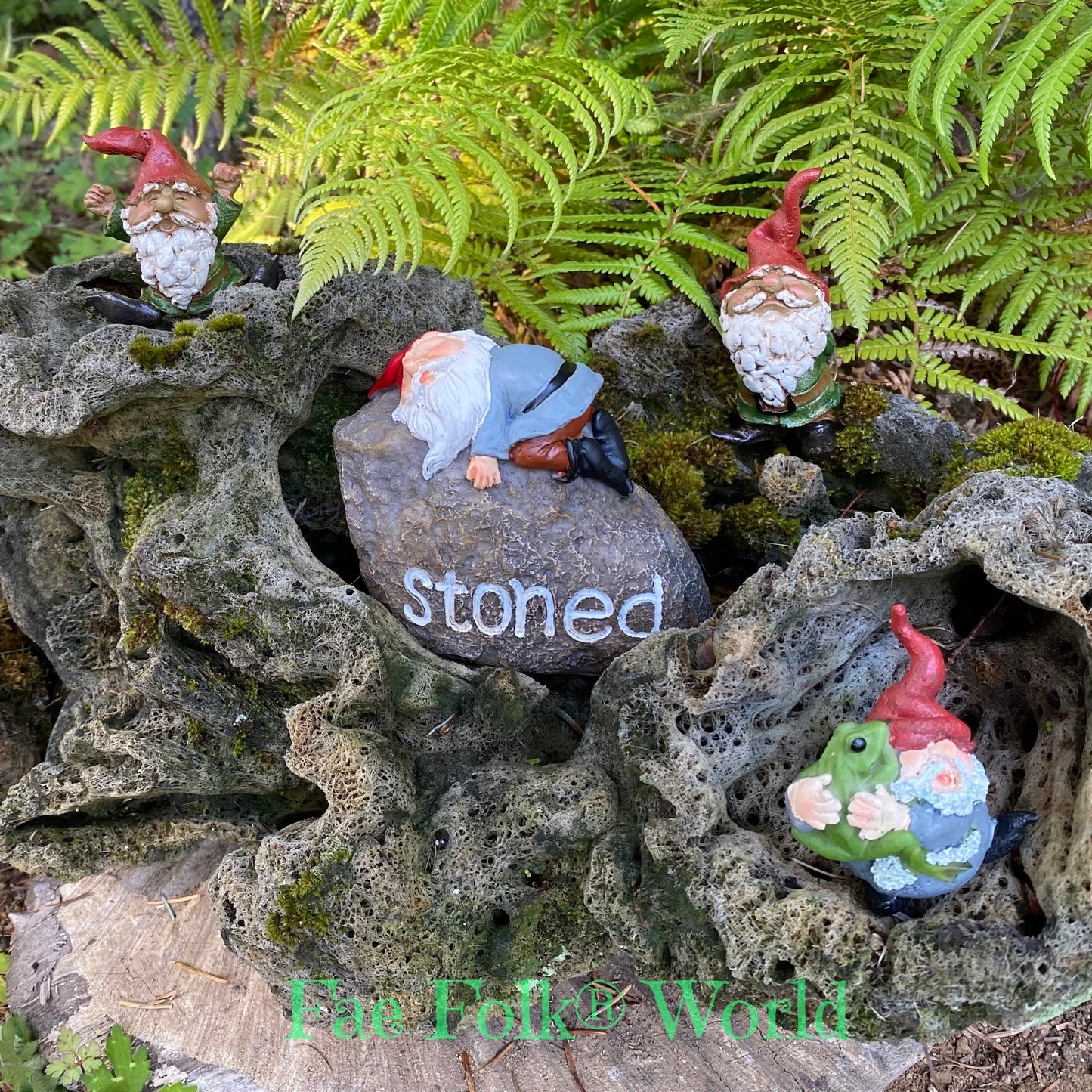 Stoned Mini Garden Gnome