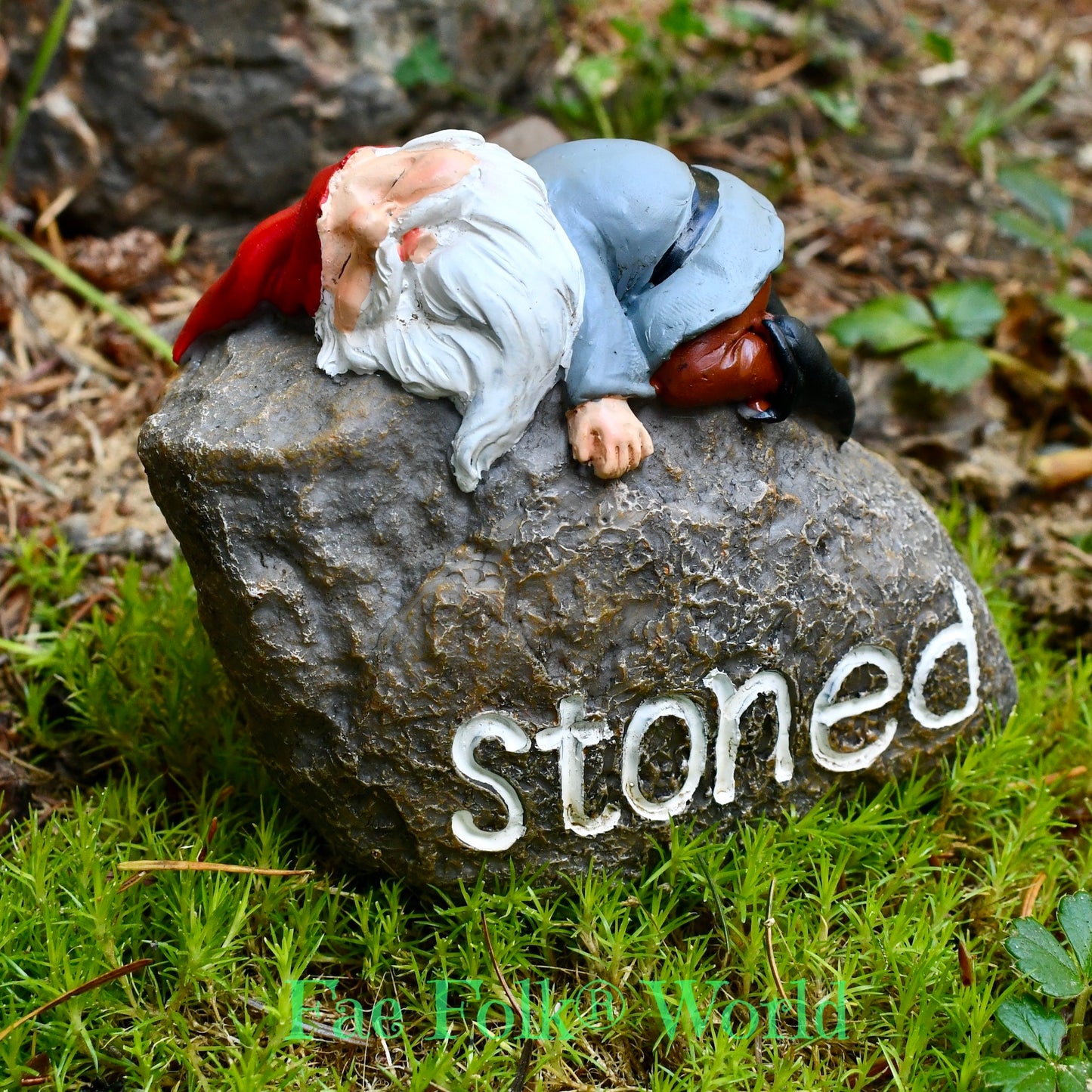 Stoned Mini Garden Gnome