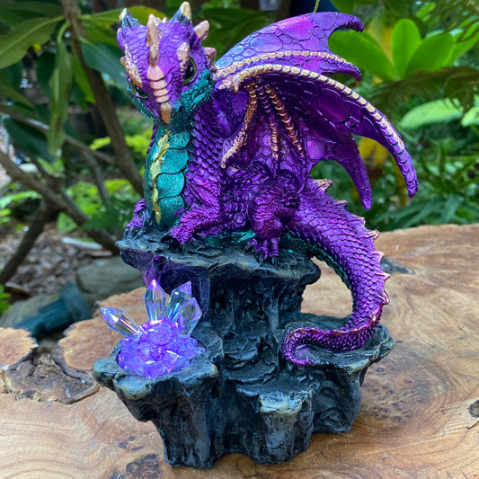 Purple Dragon with LED Crystal