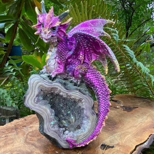 Pink Crystal with Dragon