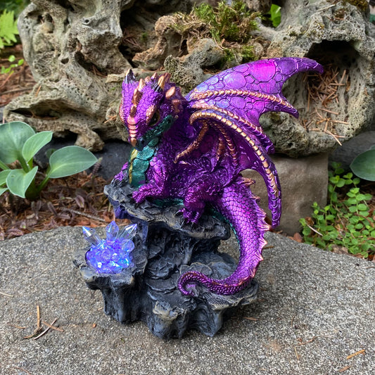 Purple Dragon with LED Crystal