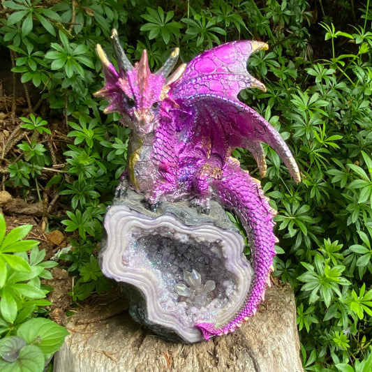 Pink Crystal with Dragon