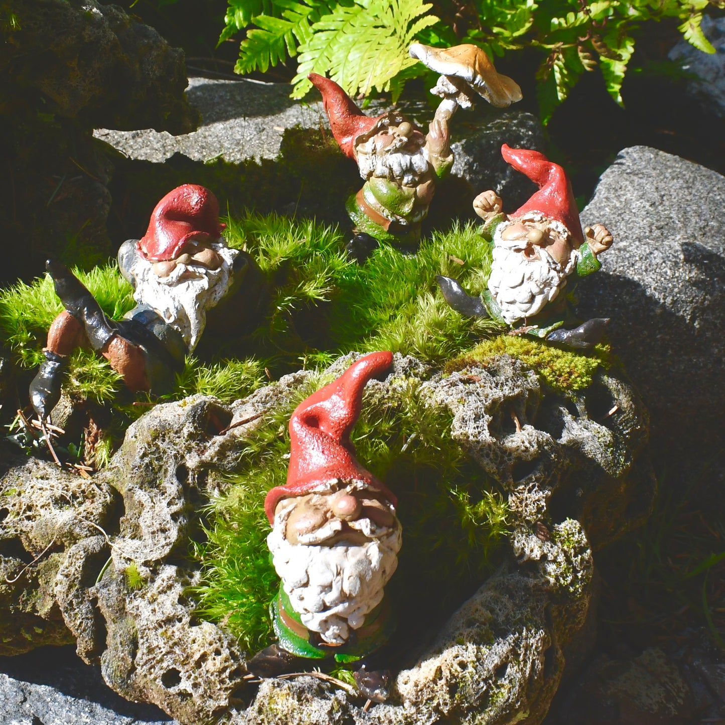 Mini Garden Gnome with Hands Behind Back