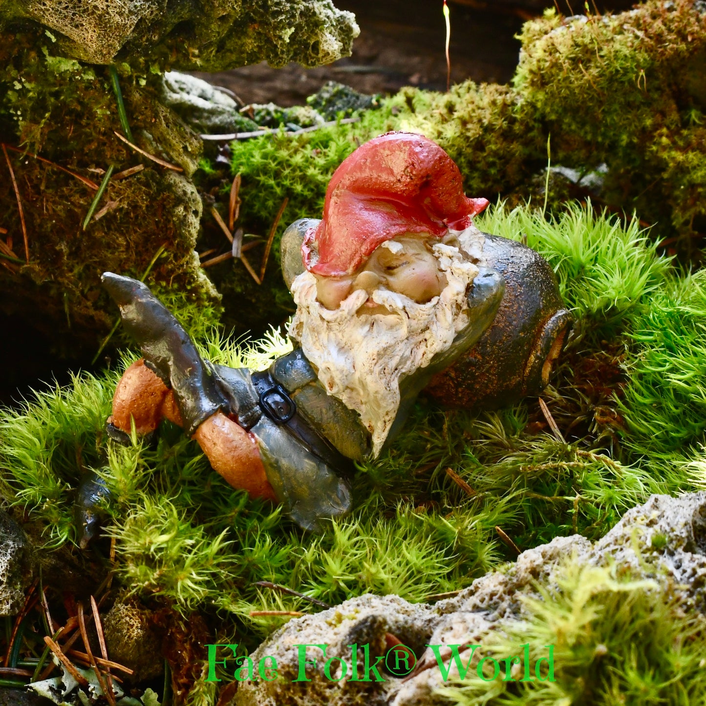 Mini Garden Gnome Napping