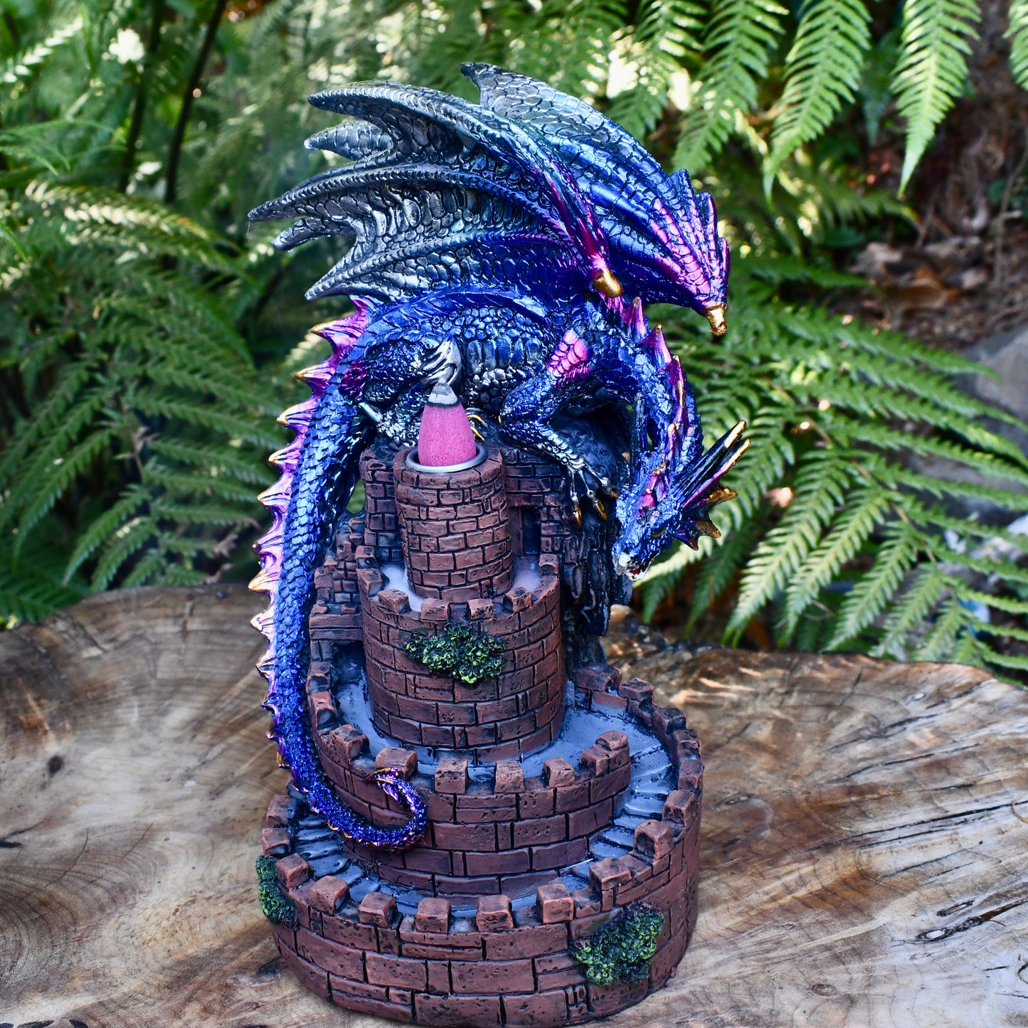 Dragon on Castle Incense Burner