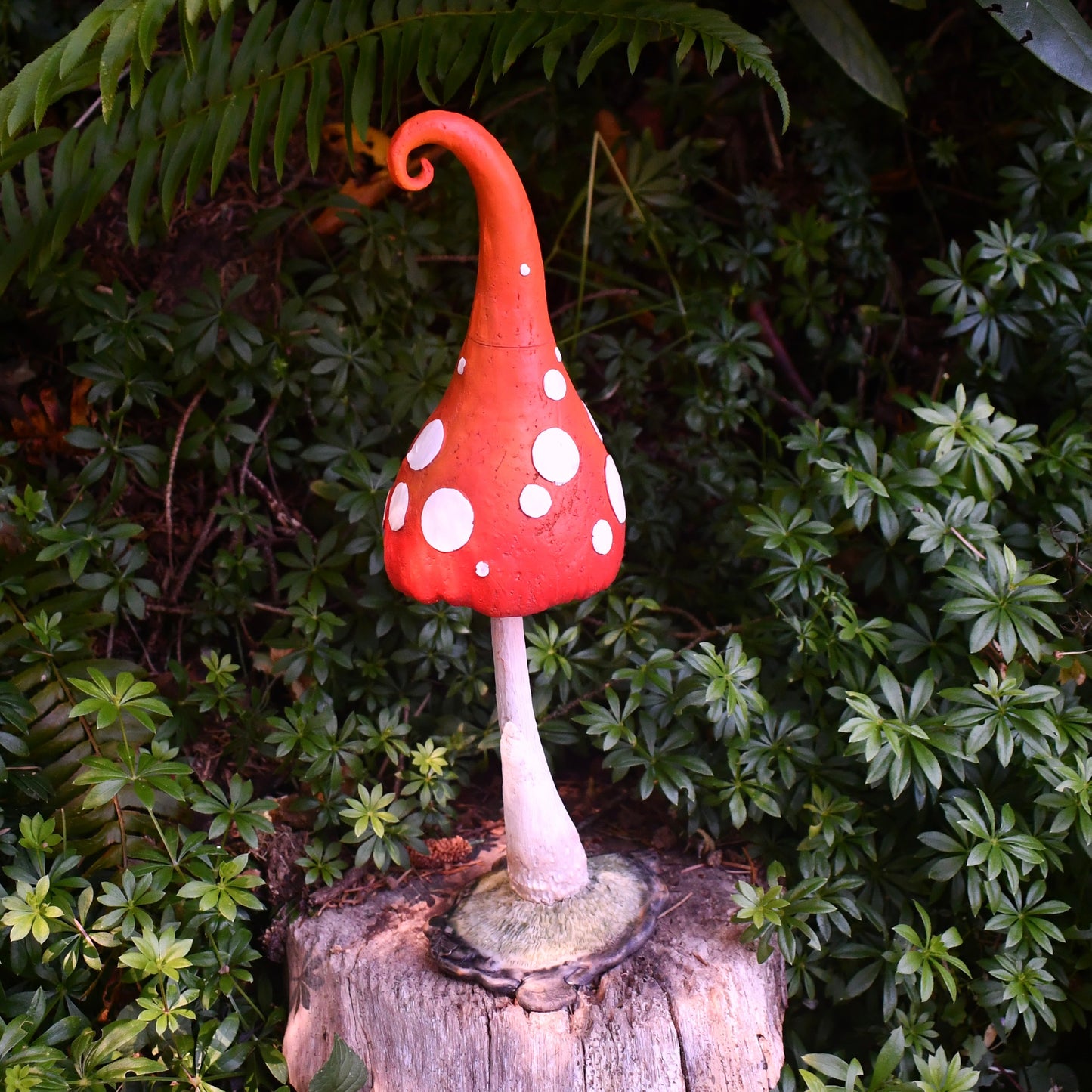 Fairy Garden Funky Tall Red Mushroom