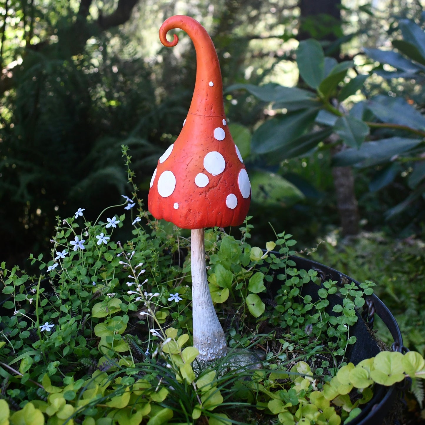 Fairy Garden Funky Tall Red Mushroom