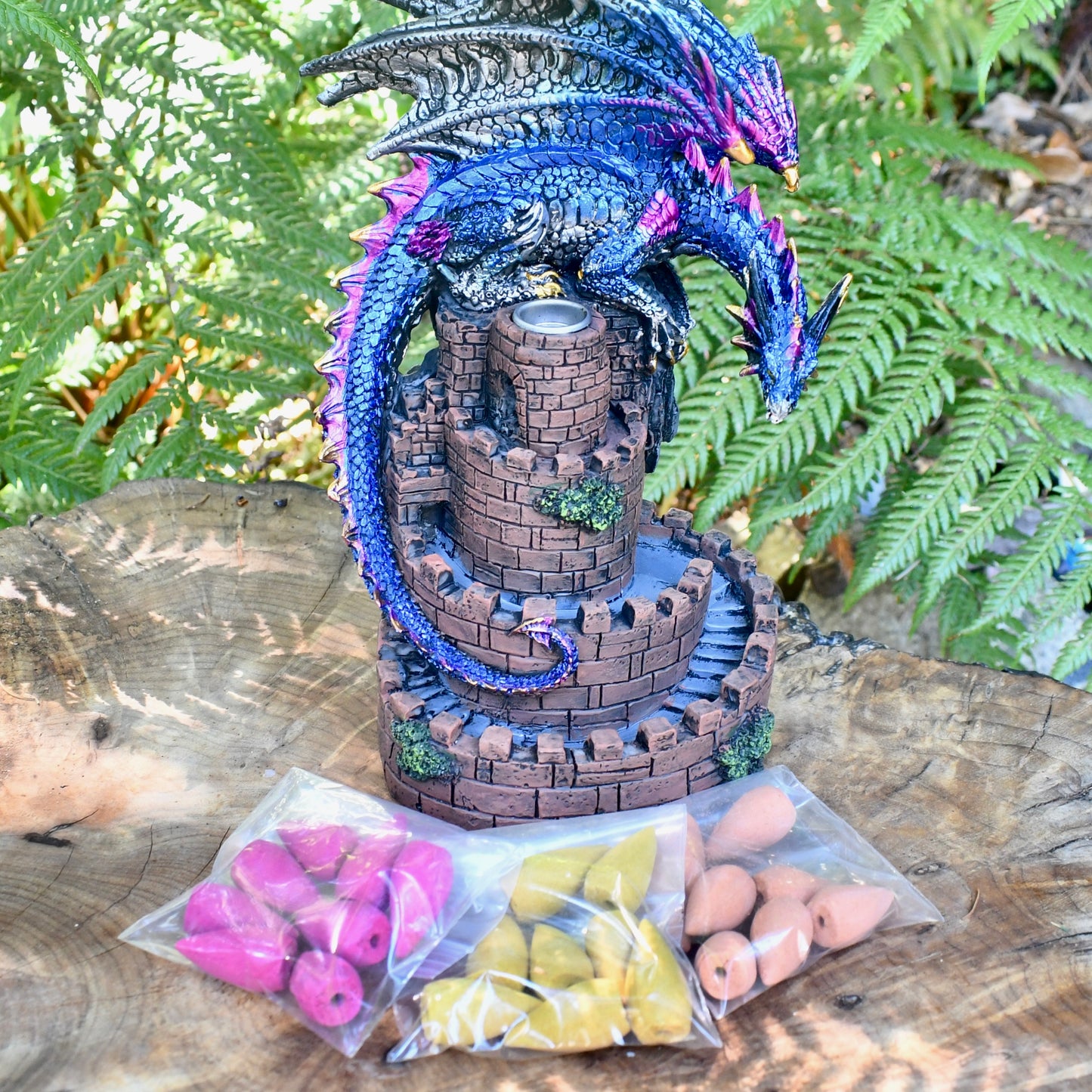 Dragon on Castle Incense Burner