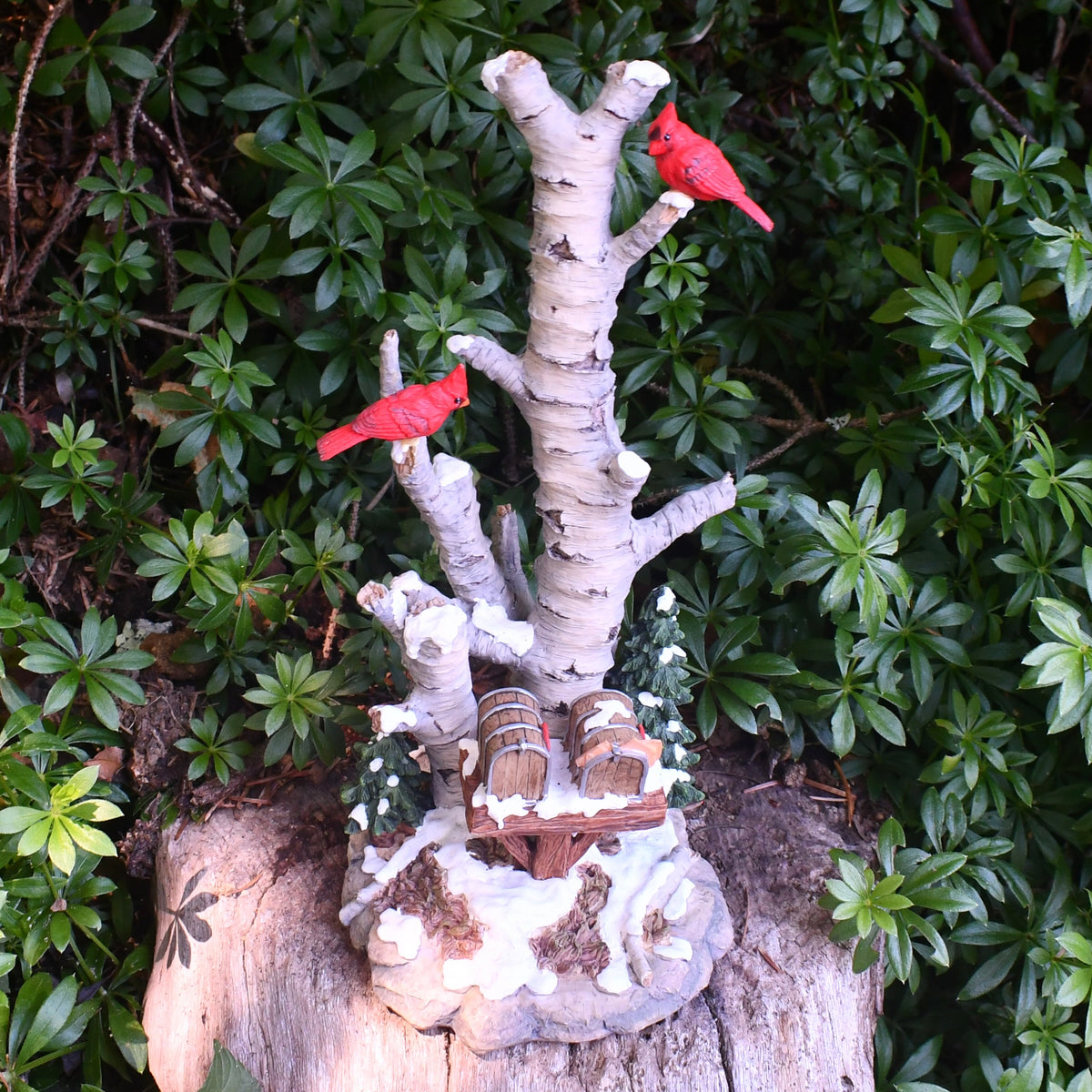 Winter Fairyland Birch Bark Mailboxes