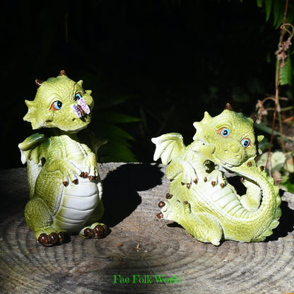 Playful Pair of Mini Dragons