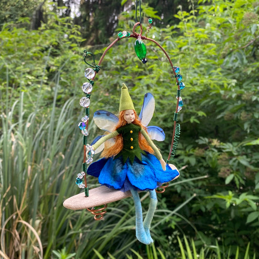 Handcrafted Green Heart Fairy Swing
