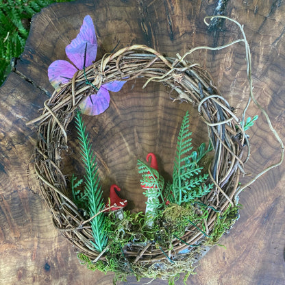Handcrafted Fairycore Mushroom Wreath