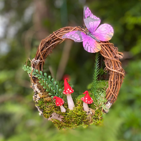 Handcrafted Fairycore Mushroom Wreath