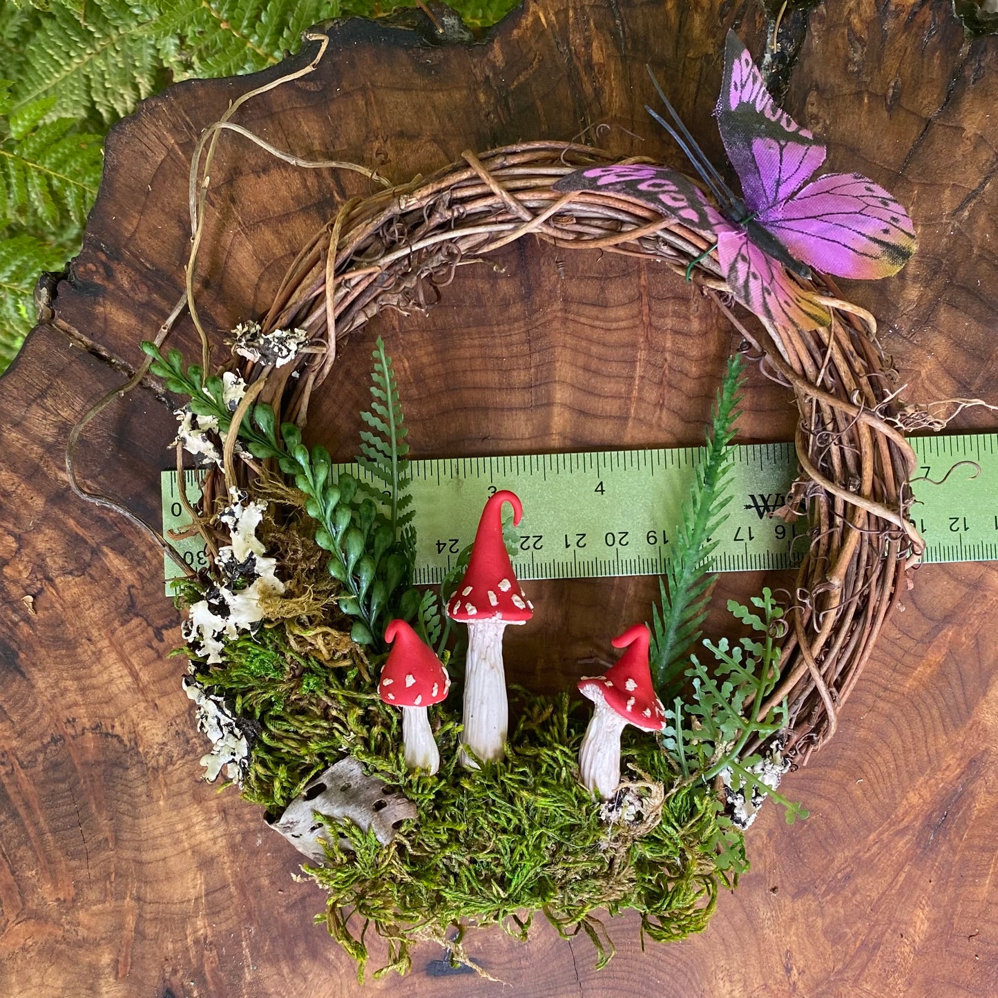 Handcrafted Fairycore Mushroom Wreath