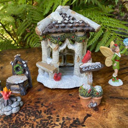 Winter Fairyland Birch Log Gazebo