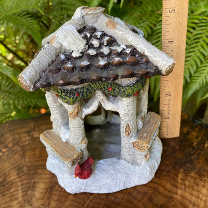 Winter Fairyland Birch Log Gazebo