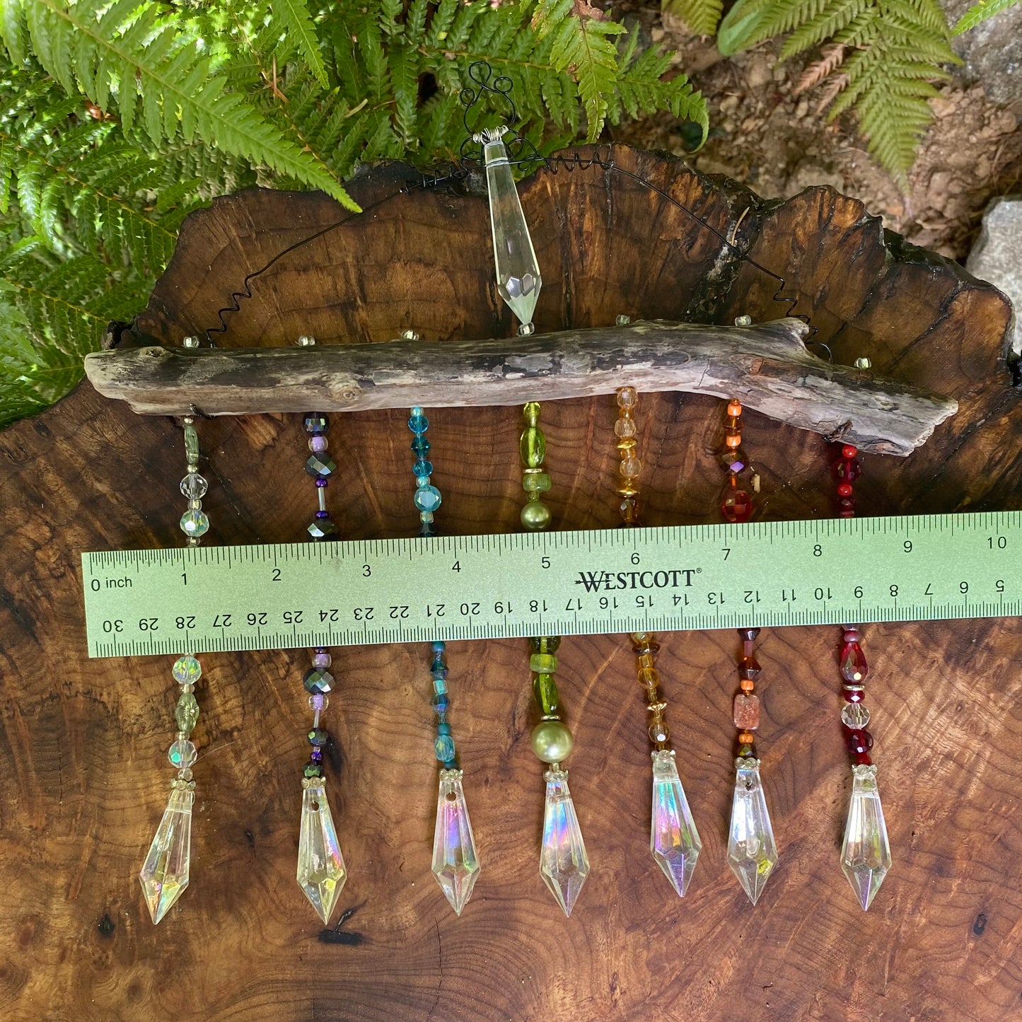 Handcrafted Chakra Driftwood Suncatcher