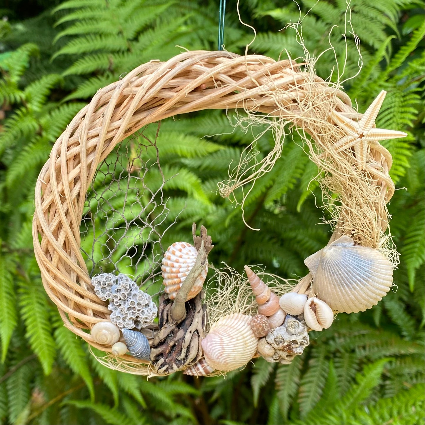 Handcrafted Coastal Seashell Wreath