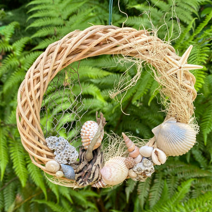 Handcrafted Coastal Seashell Wreath