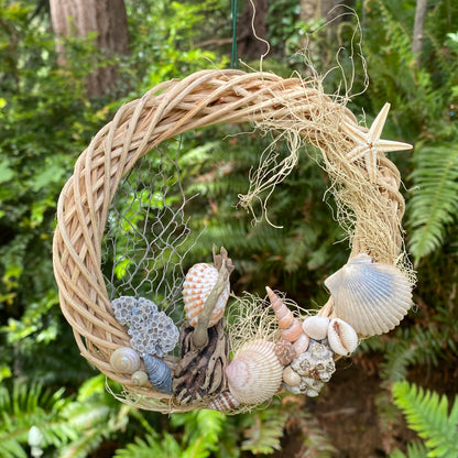Handcrafted Coastal Seashell Wreath