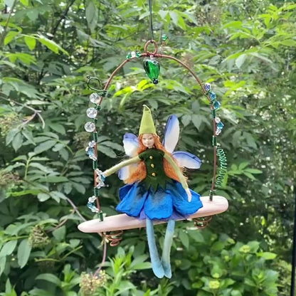 Handcrafted Green Heart Fairy Swing