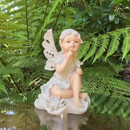 Lilypad Cherub Fairy - Thinker