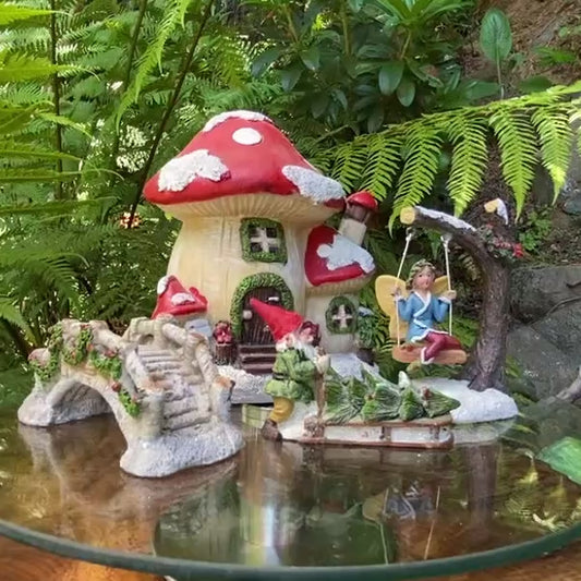 Winter Fairyland Mushroom House