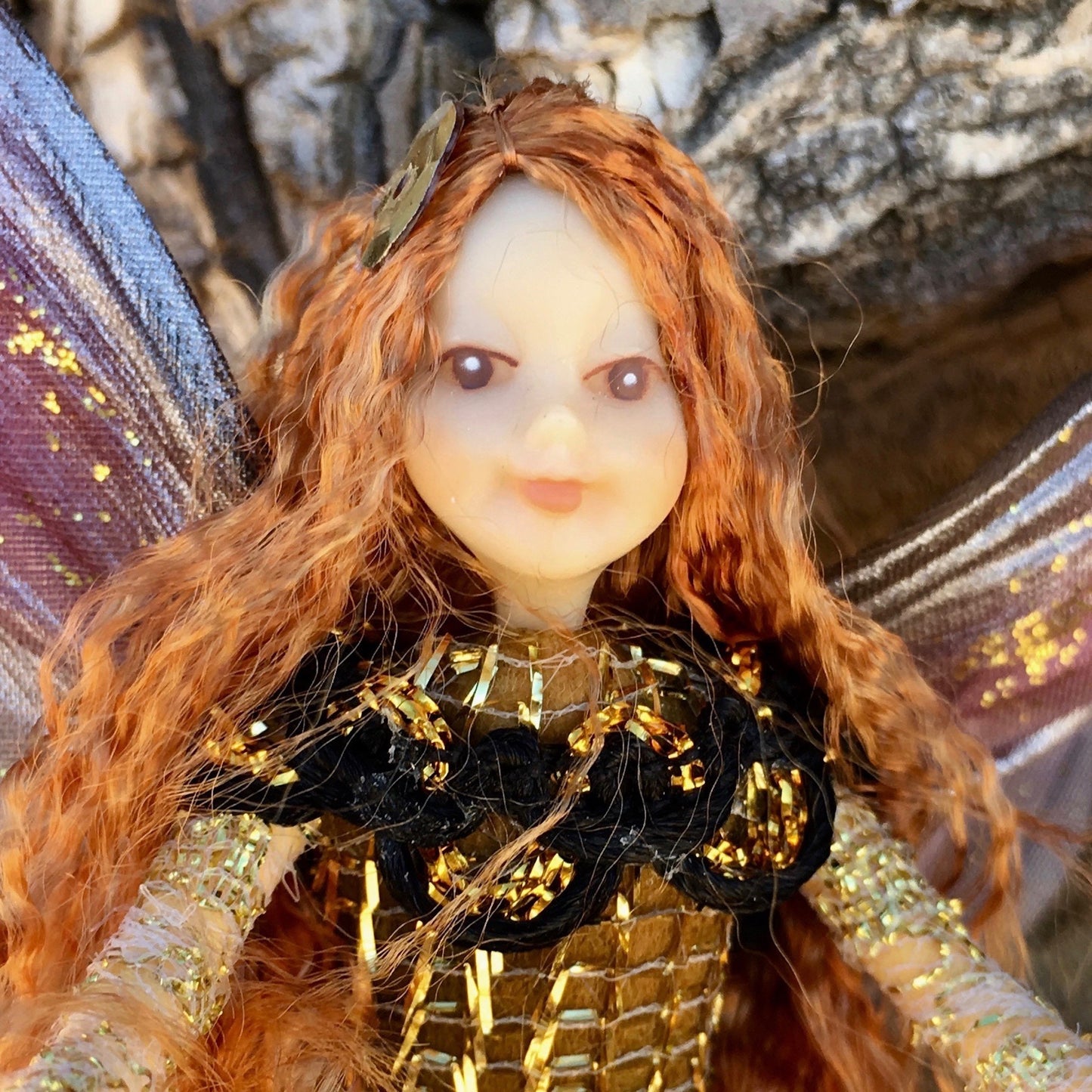 Fae Folk World Winged Gold Fairy Aurum