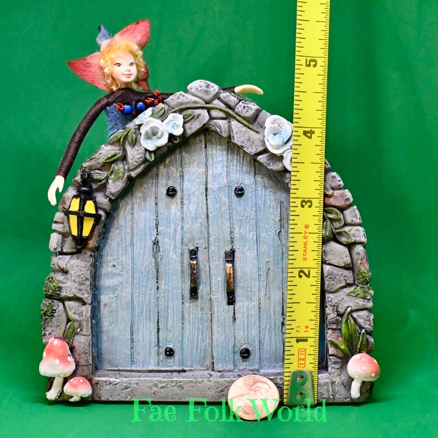 Fairy Door - Arched Blue Double Doors