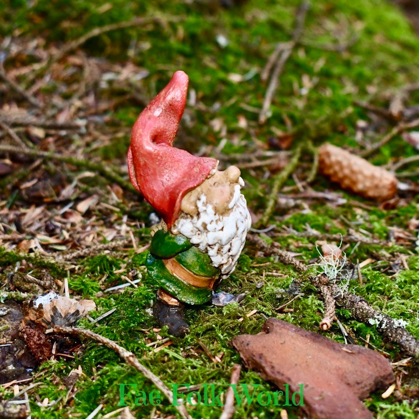 Mini Garden Gnome with Hands Behind Back