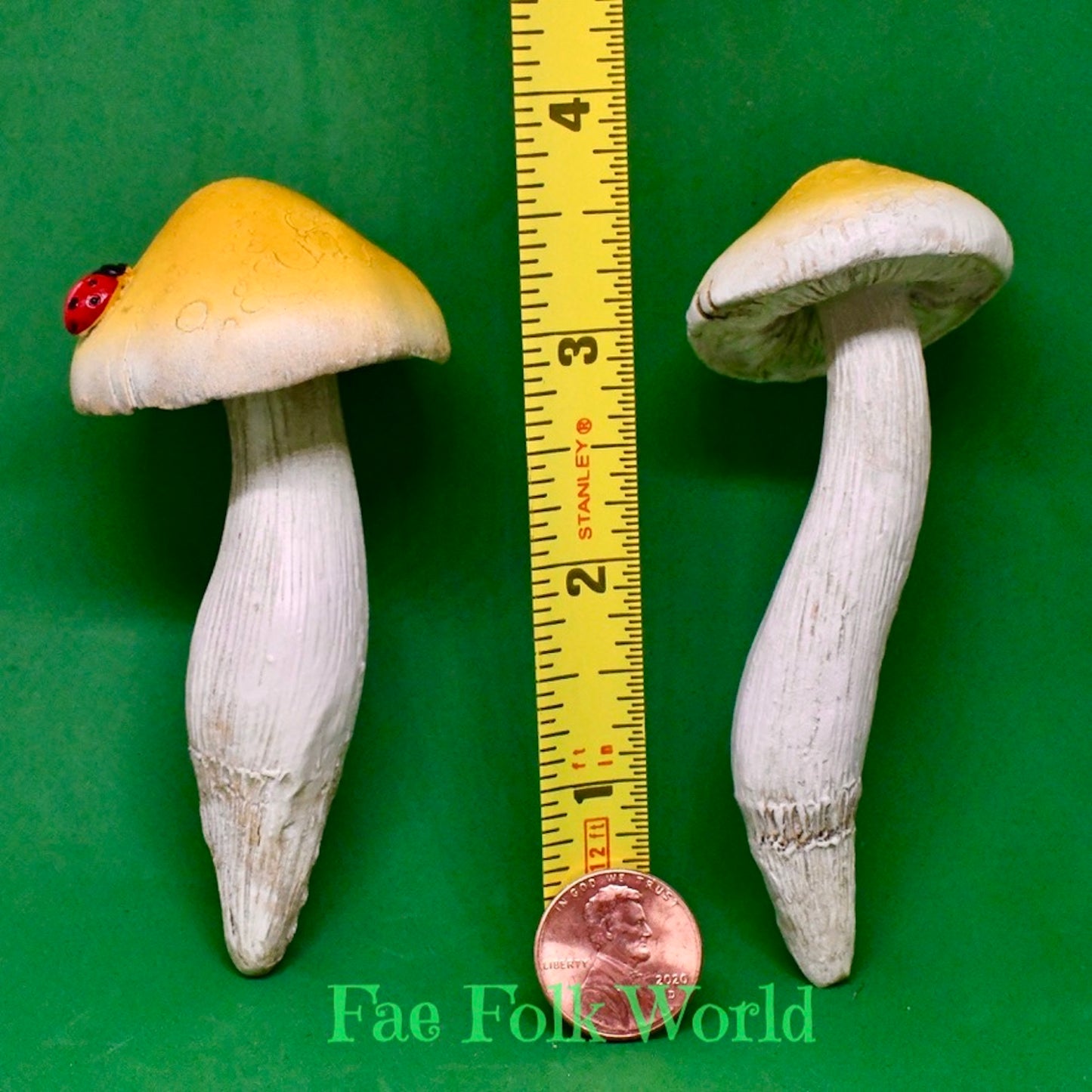 Fairy Garden Yellow Mushroom Set