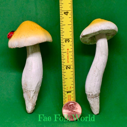 Fairy Garden Yellow Mushroom Set