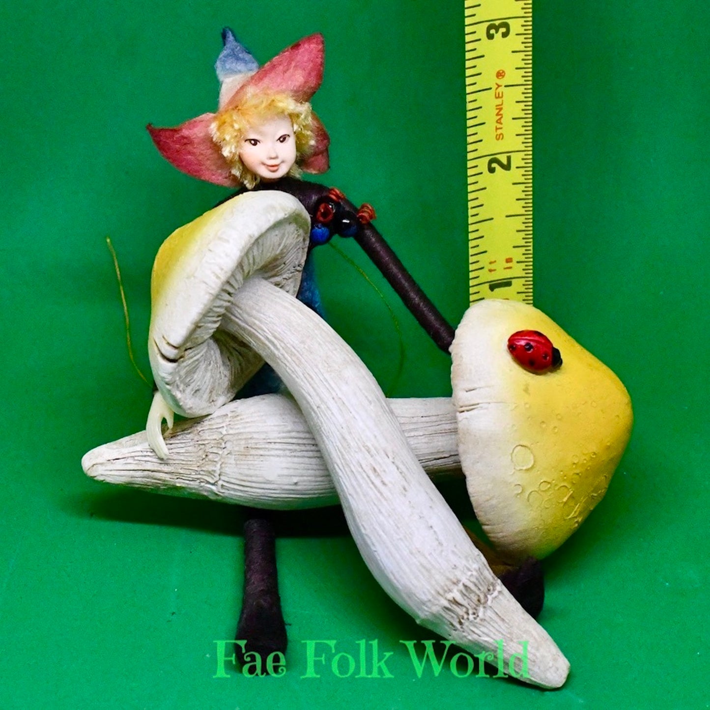 Fairy Garden Yellow Mushroom Set