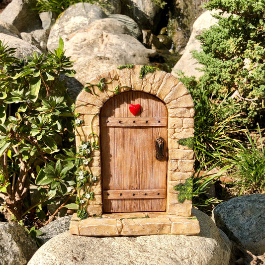 Fairy Door - Cobblestone Frame with Heart