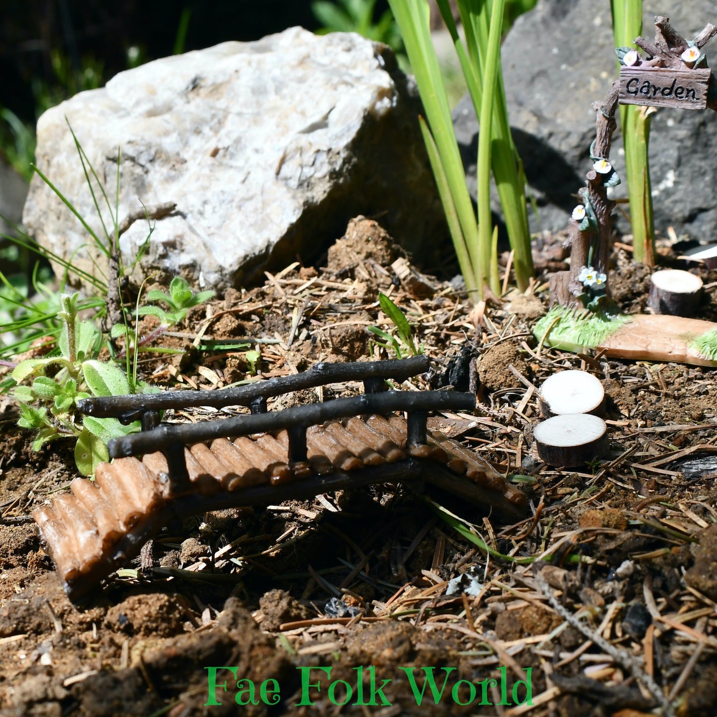 Fairy Garden Wooden Bridge